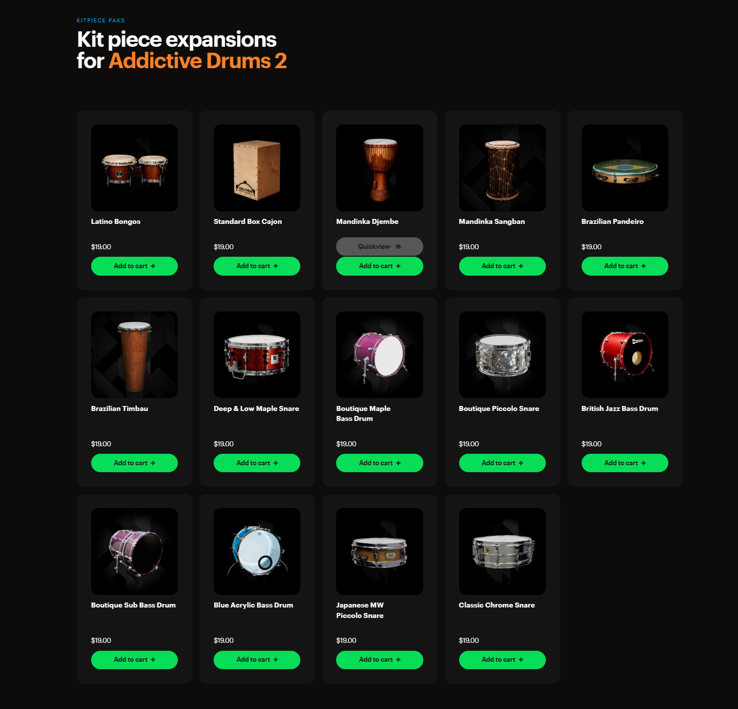 XLN Audio 3x Custom Bundle - Kitpieces for  Addictive Drums 